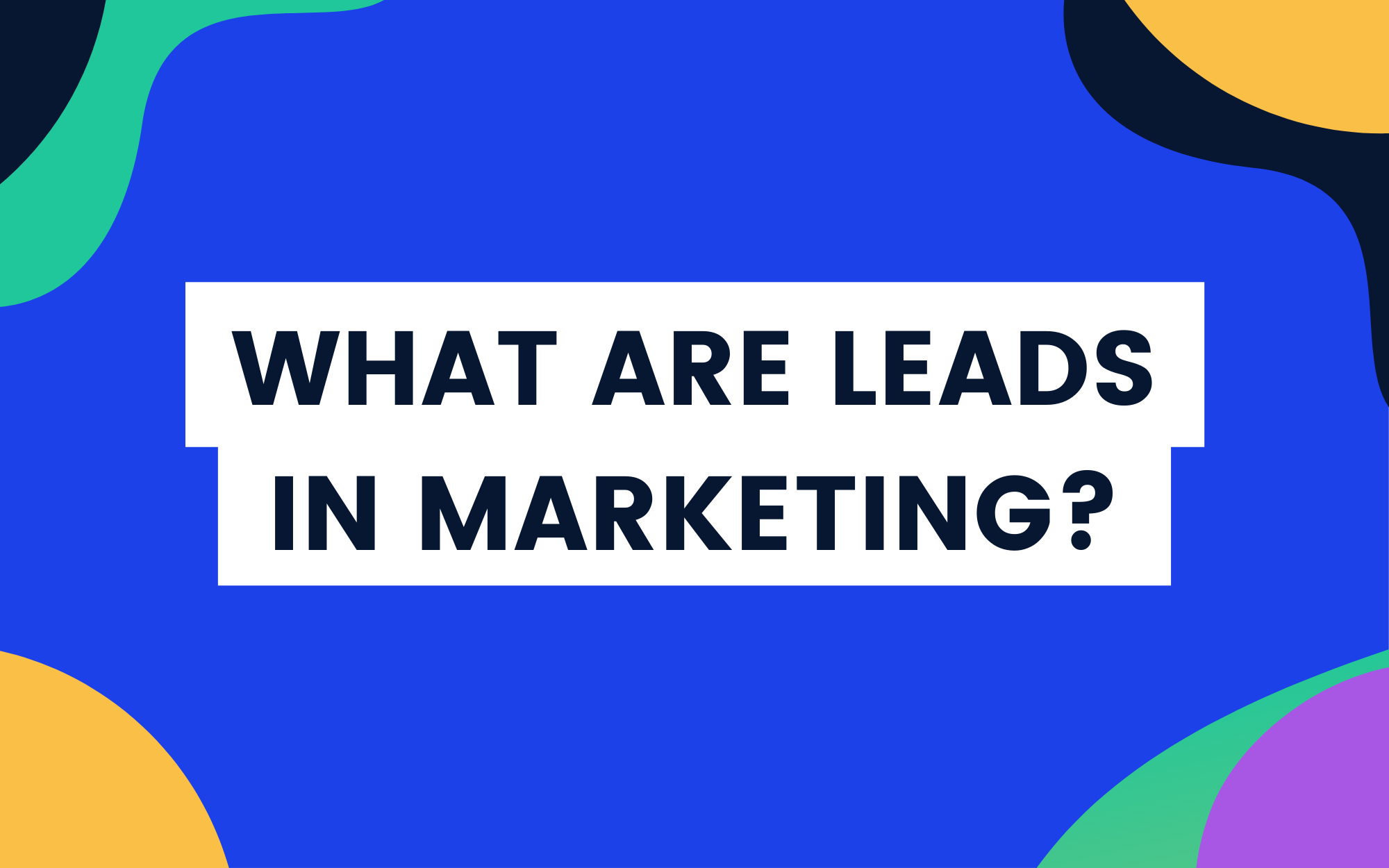What are leads in marketing?